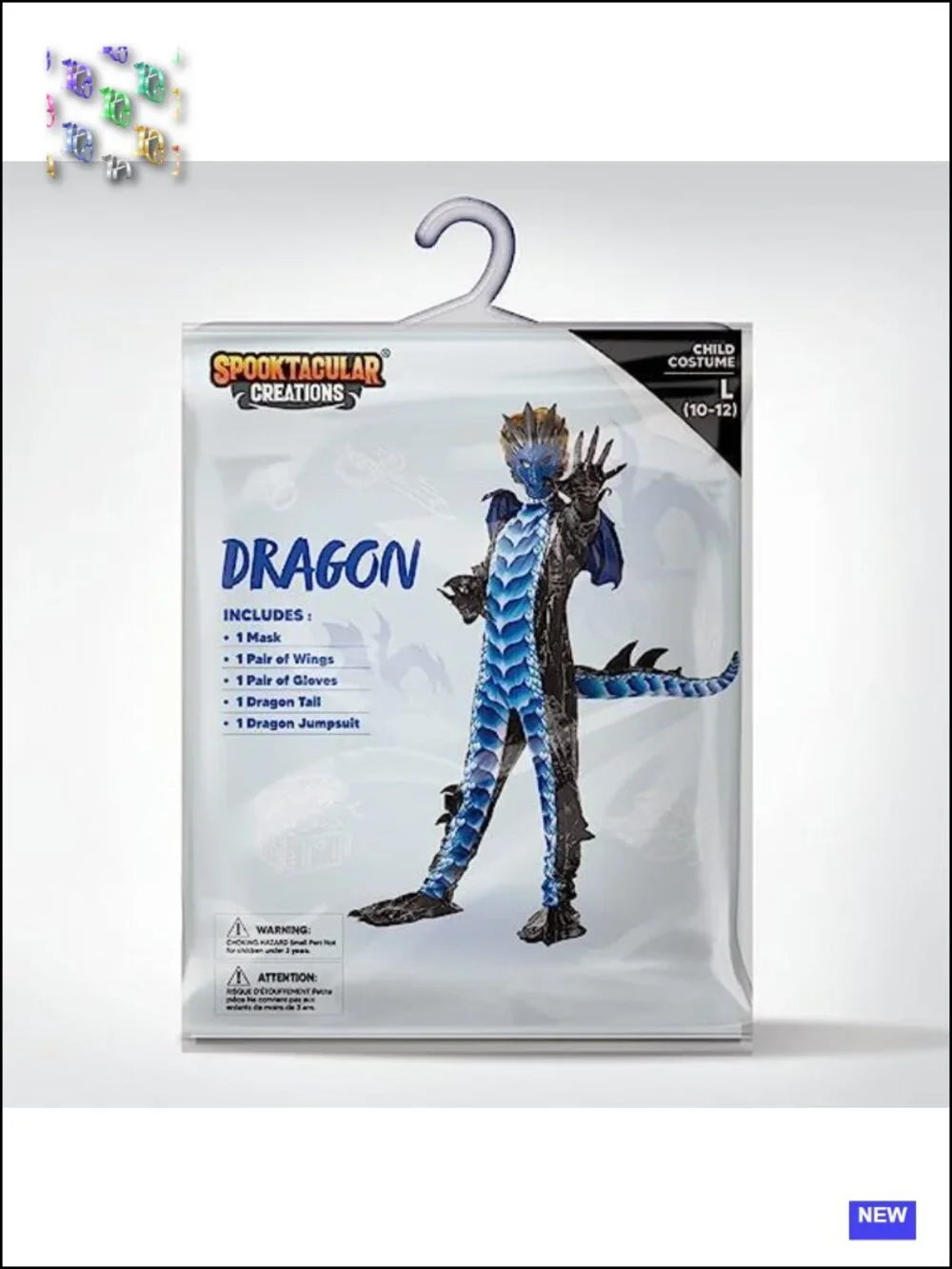 Kids Halloween Dragon Costume Set with Mask, Wings, Tail, Gloves & Jumpsuit
